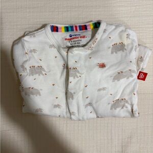Magnetic Me White Onesie with Elephant Design